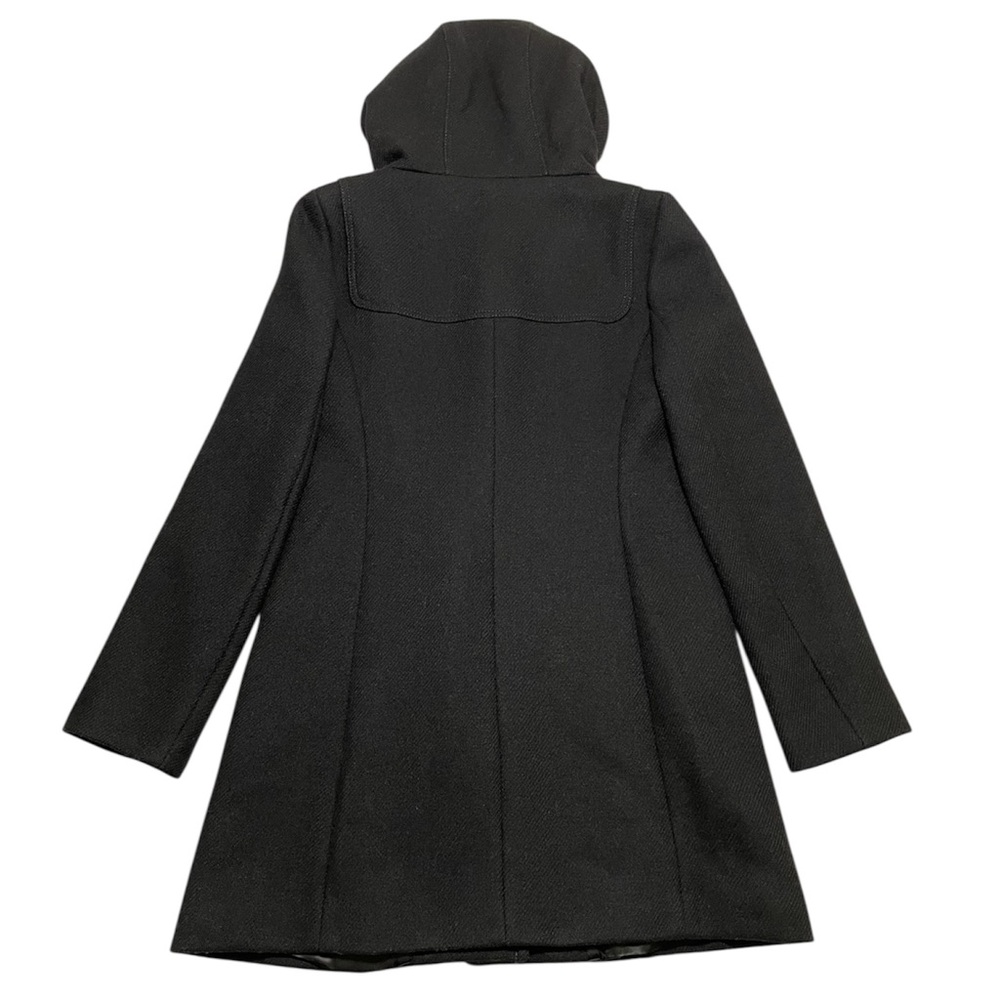 United Colors Of Benetton Hooded Wool-blend duffle coat in black size 44 Medium - Picture 8 of 12